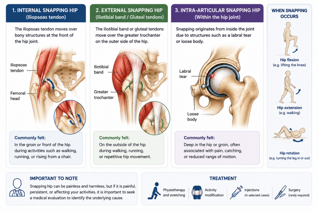 Types of Snapping Hip Syndrome Singapore